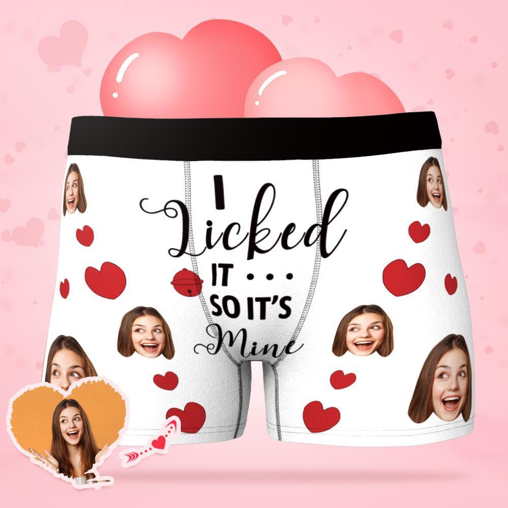 It's Mine Custom Wife Or Girlfriend Face Boxers AR View - Personalized Couple Men's boxer briefs