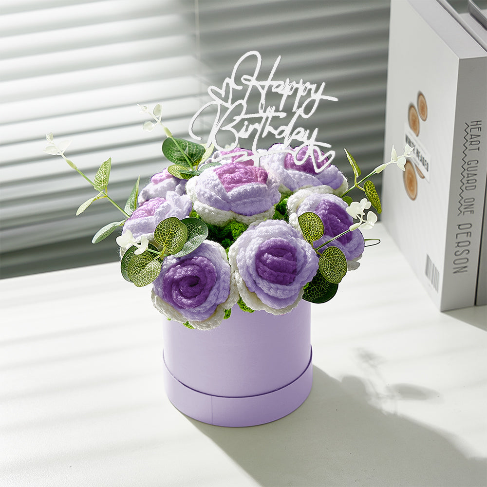 Congratulations Graduate - Personalized Graduation Crochet Flowers Graduation Gift Box