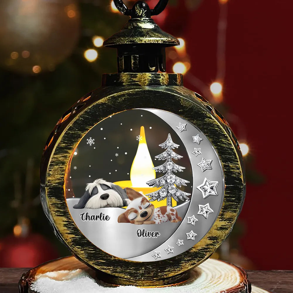 Pet Memorial Lantern Ornament with glowing moon design, warm remembrance gift for pet lovers