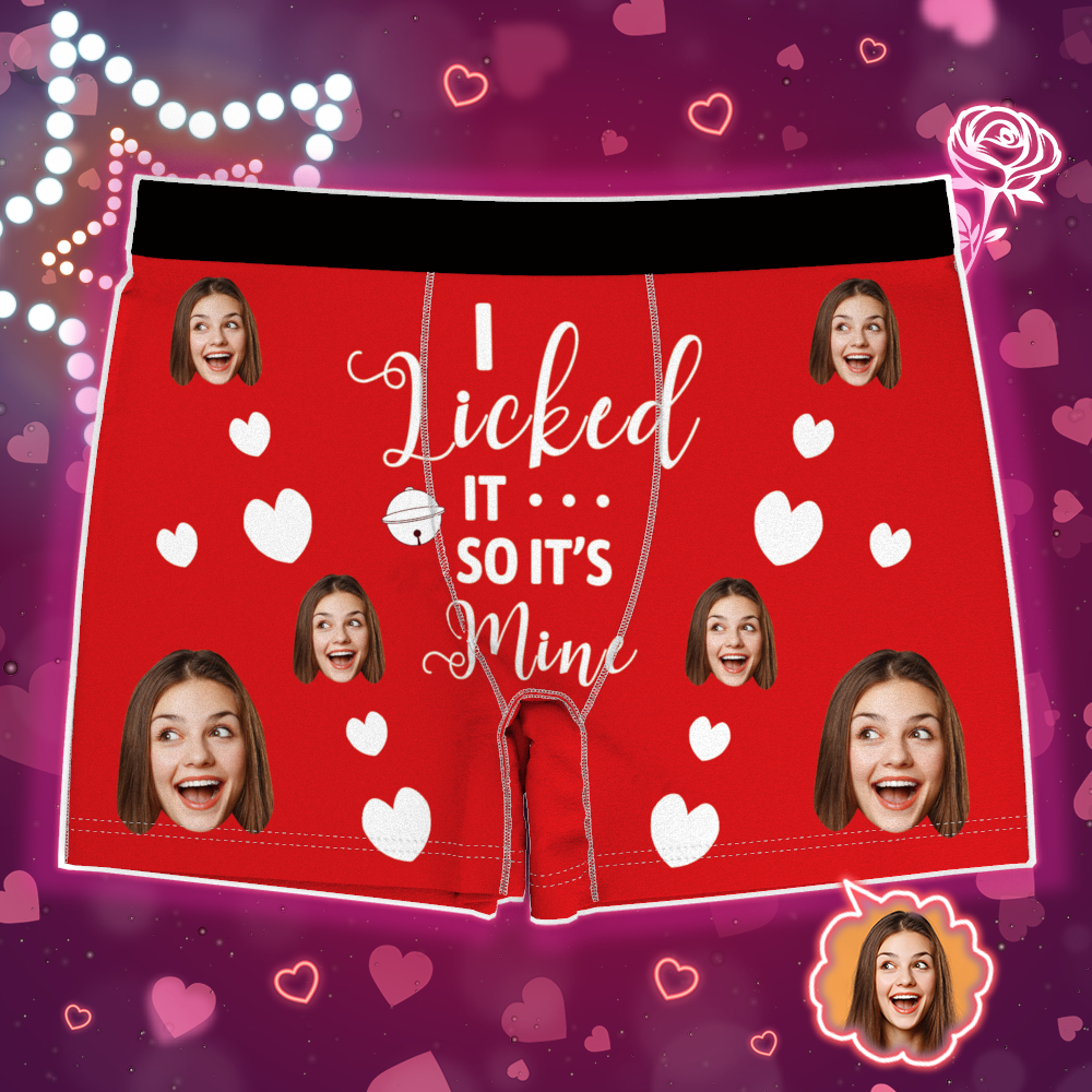 It's Mine Custom Wife Or Girlfriend Face Boxers AR View - Personalized Couple Men's boxer briefs