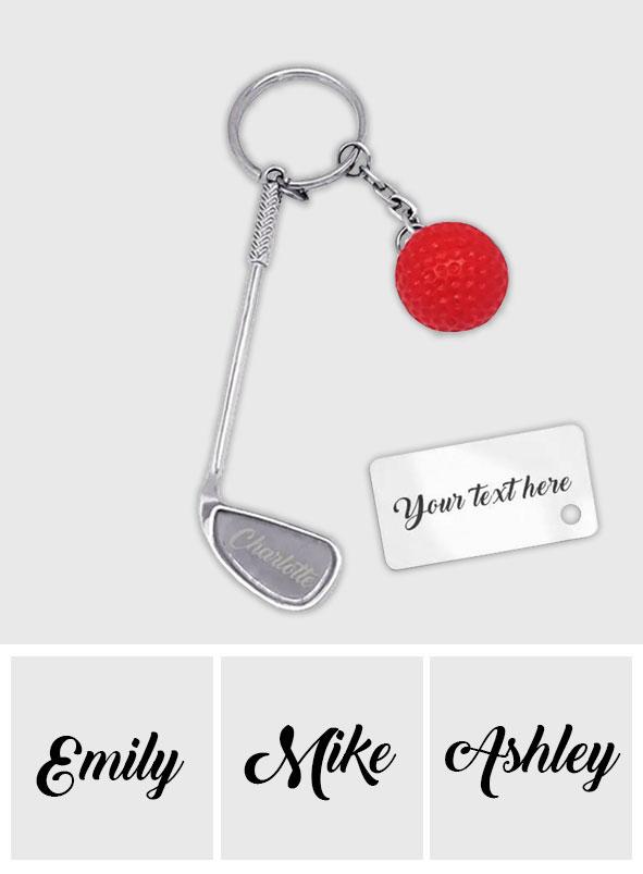 Custom Name Golf Ball Golf Lover NameGolf Ball Keychain - Personalized Golf Keychain