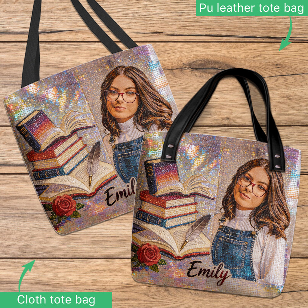Custom Any Photo Love Books - Personalized Book Tote Bag