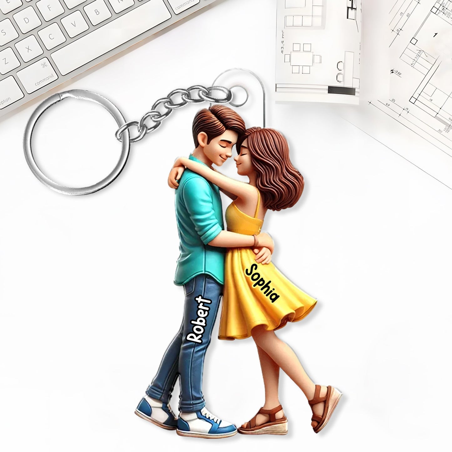 Personalized Couple Embrace Ornament - A Perfect Expression of Love, Commemorating Your Special Moments