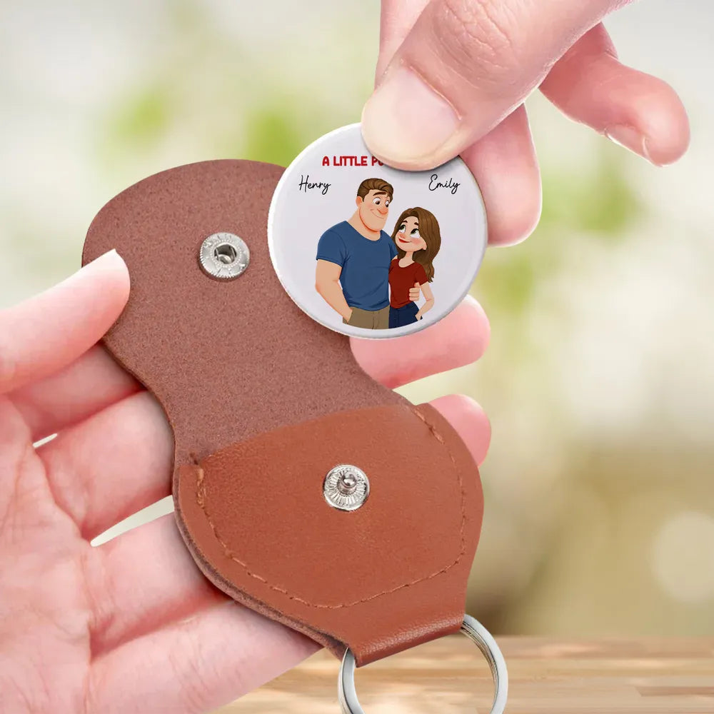 Personalized Pocket Hug Token for Couples, Cute Cartoon Hugging Couple Love Quote, Unique Romantic Gift Keepsake