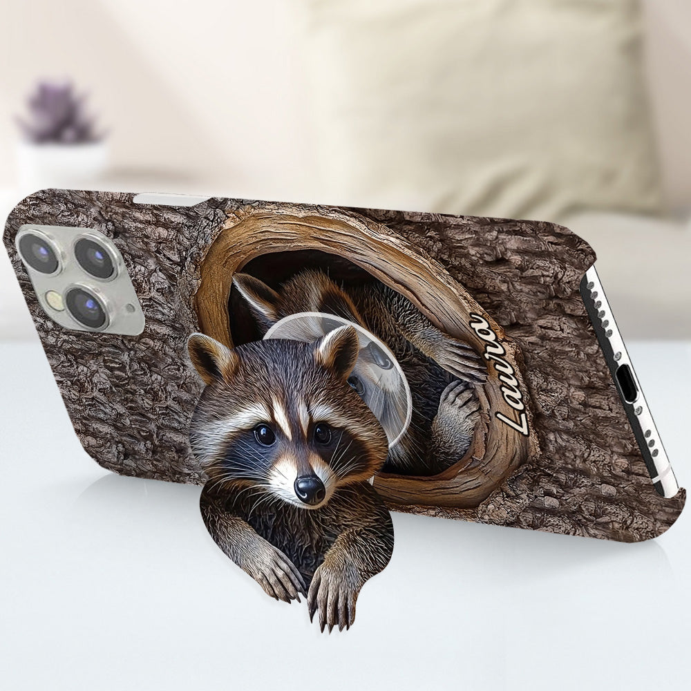 Adorable Raccoon - Personalized Raccoon Full Print Phone Case