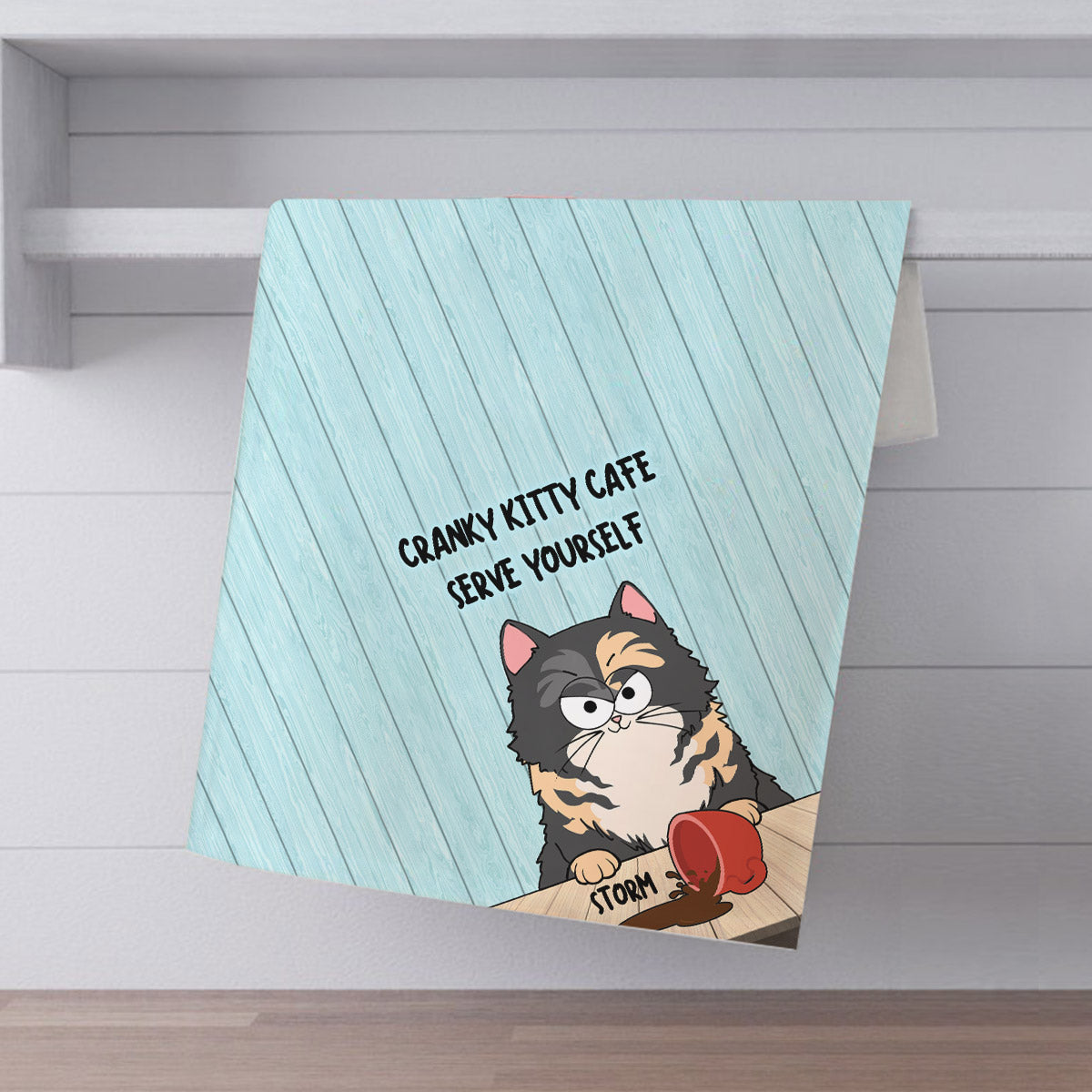 Cranky Kitty Cafe - Gift for cat lovers - Personalized Towel