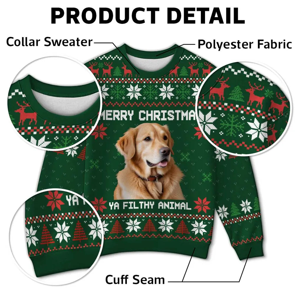 Personalized Sweatshirt for Dog Lovers – Custom Christmas Gift for Your Furry Friend, Perfect for Holiday Memories