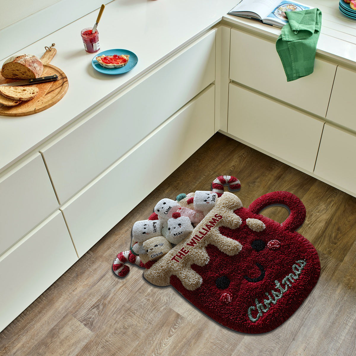 Christmas Family - Personalized Family Non-Slip Tufted Rug