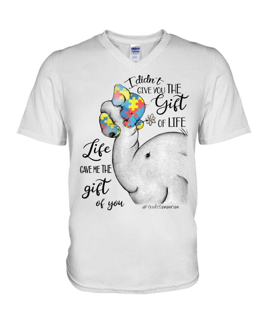 Elephant Life Gave Me The Gift Of You - Autism Awareness T-shirt and Hoodie 0520