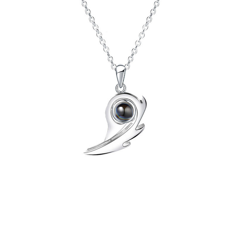 Matching Heart - Personalized Couple S925 Silver Heart Projection Necklace