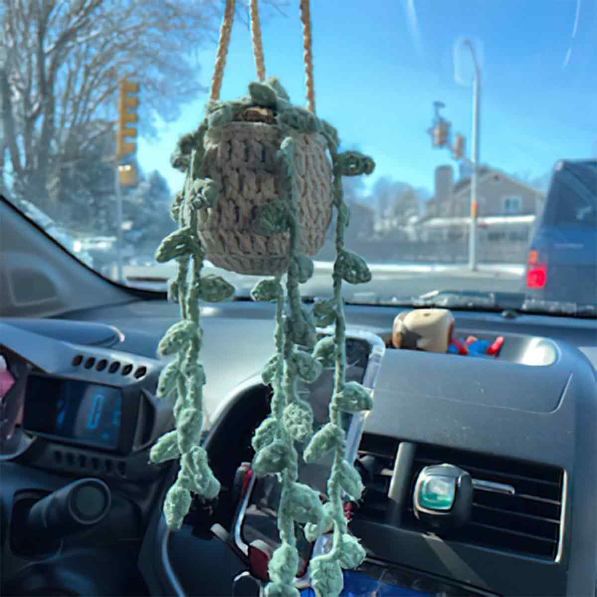 Any Message - Crochet Plant Car Décor