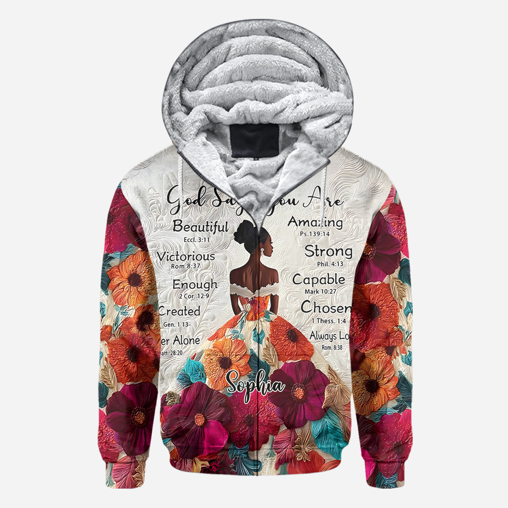 God Says You Are - Personalized African American All Over Shirt