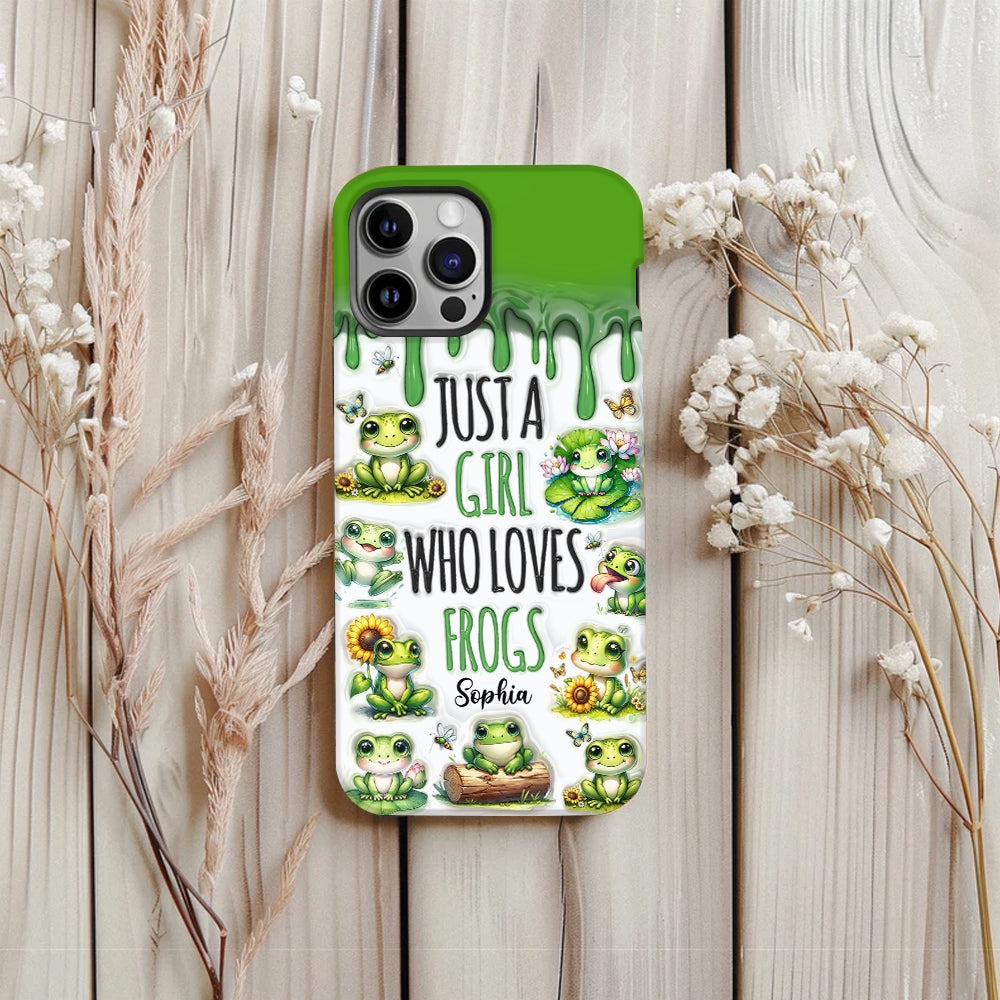 Just A Girl Who Loves Frogs - Personalized Frog Full Print Phone Case