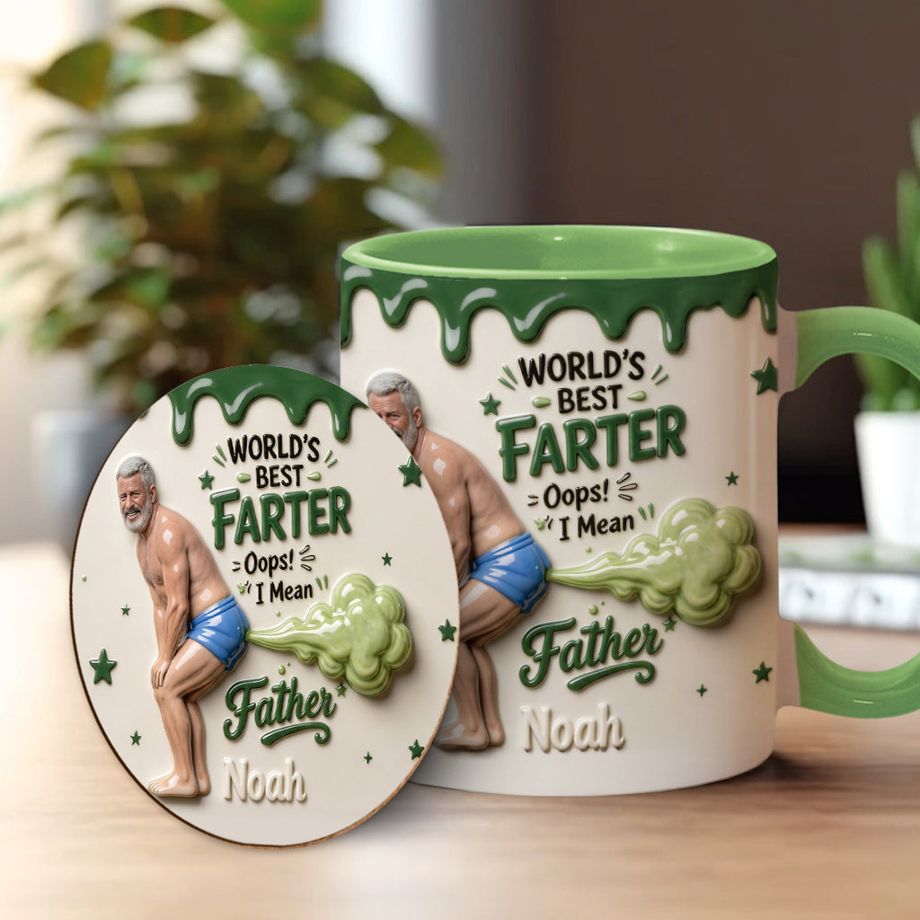 Best Farter Ever - Personalized Father Accent Mug & Coaster