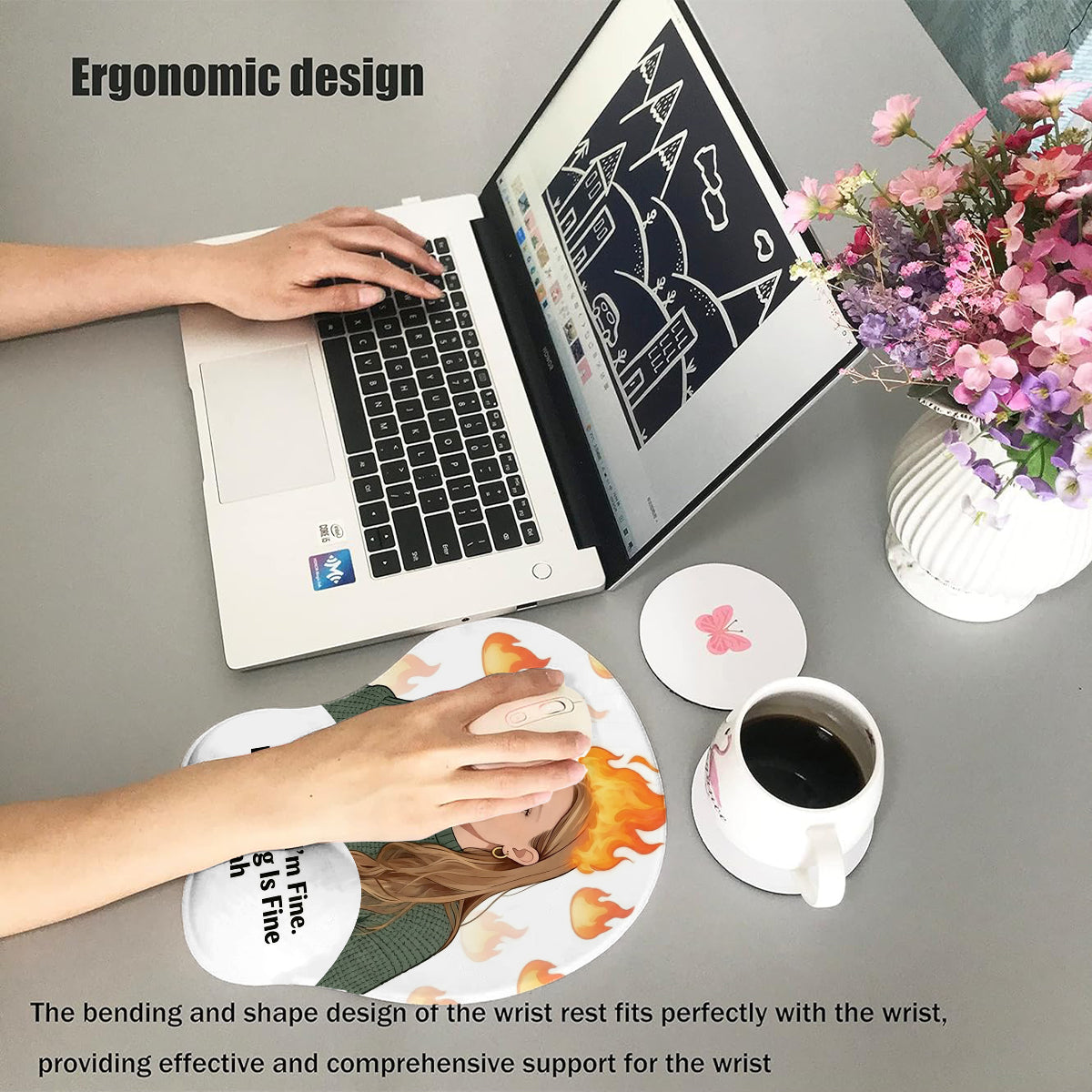 I'm Fine - Personalized Colleague 3D Mouse Pad