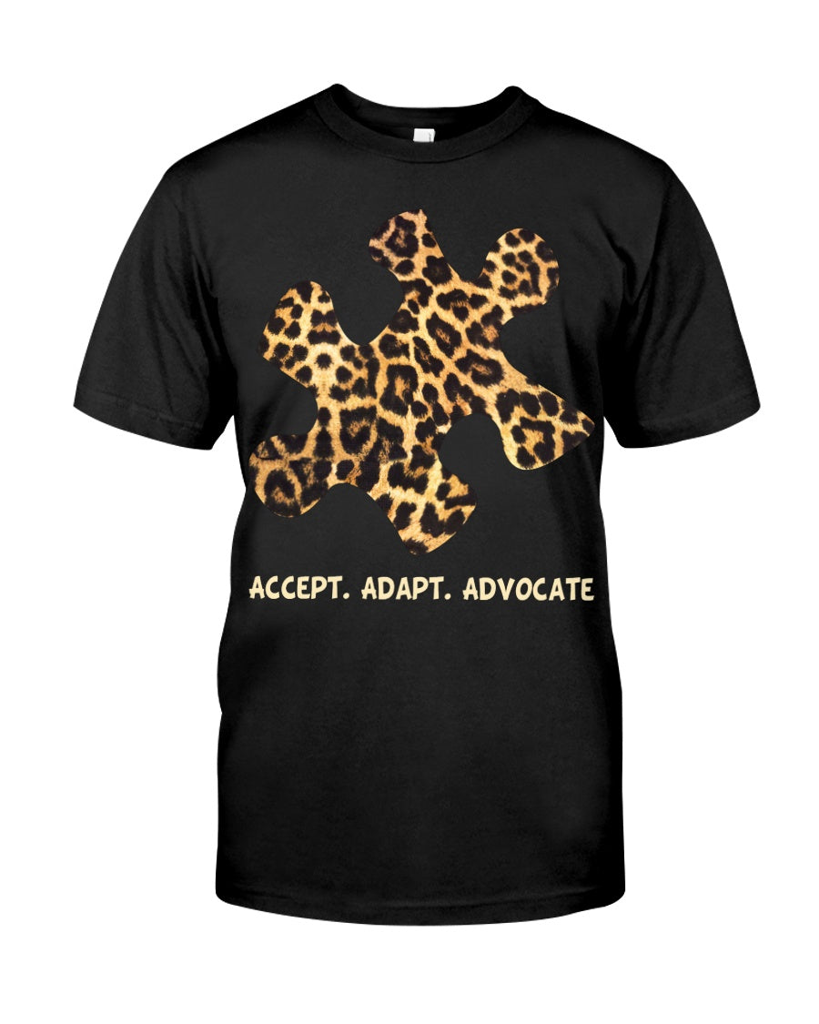 Accept Adapt Advocate - Autism Awareness T-shirt and Hoodie 0520