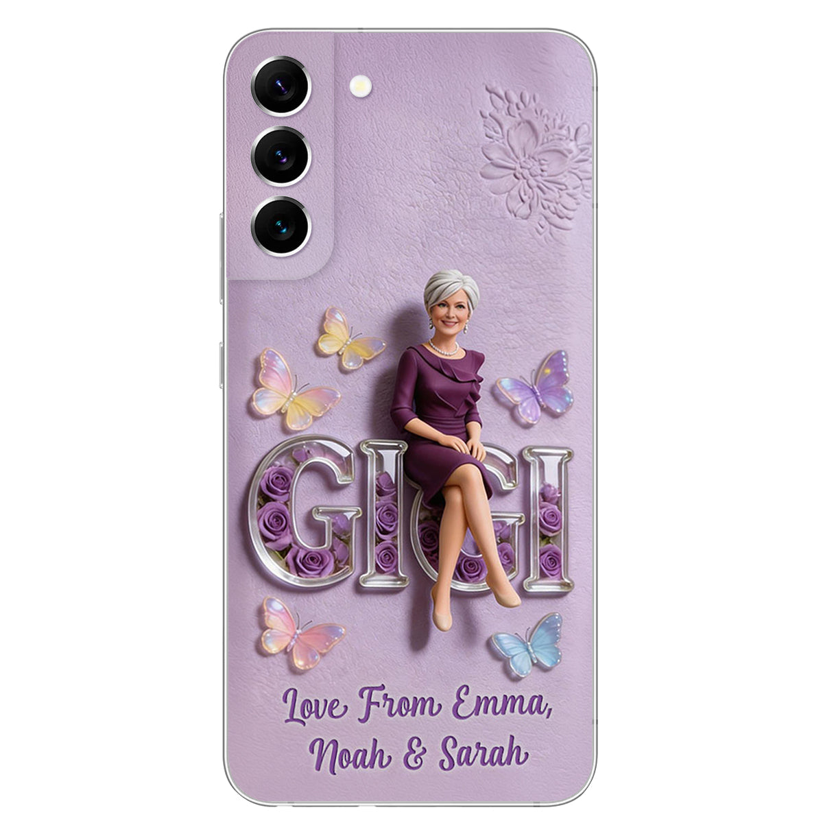 Custom Any Photo - Personalized Mother 3D Embossed Leather Phone Case