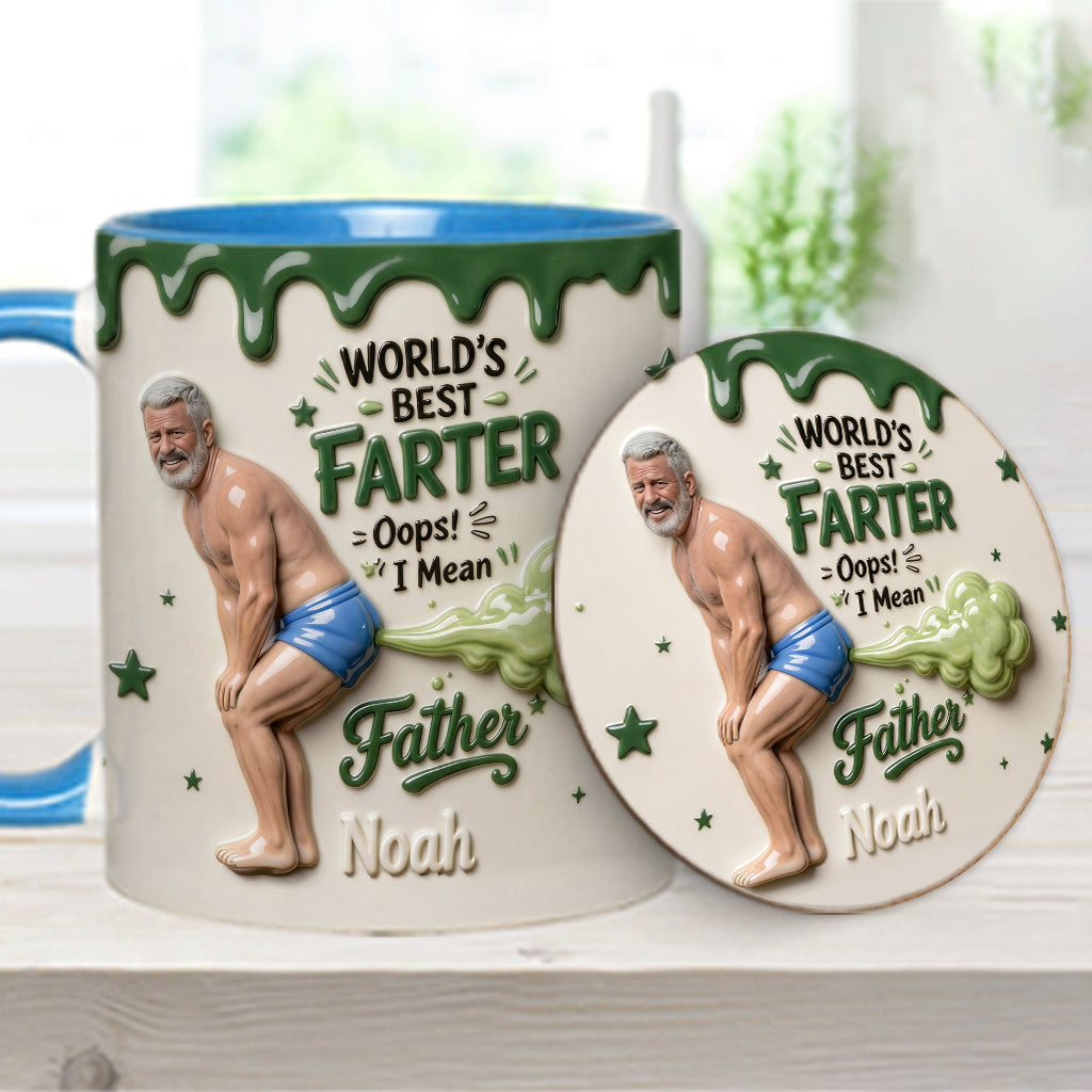 Best Farter Ever - Personalized Father Accent Mug & Coaster