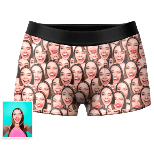Custom Wife Or Girlfriend Face Boxers - Personalized Couple Men's boxer briefs