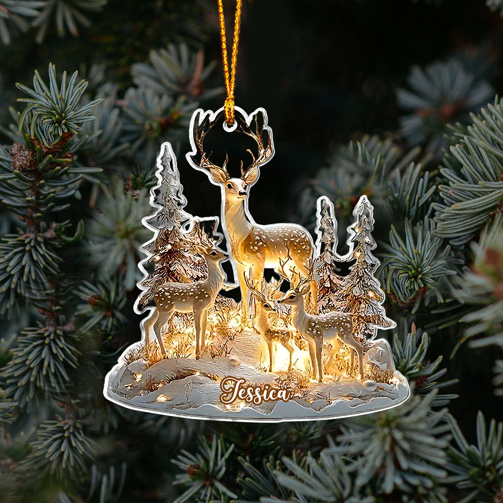 Deer Christmas - Personalized Hunting Ornament