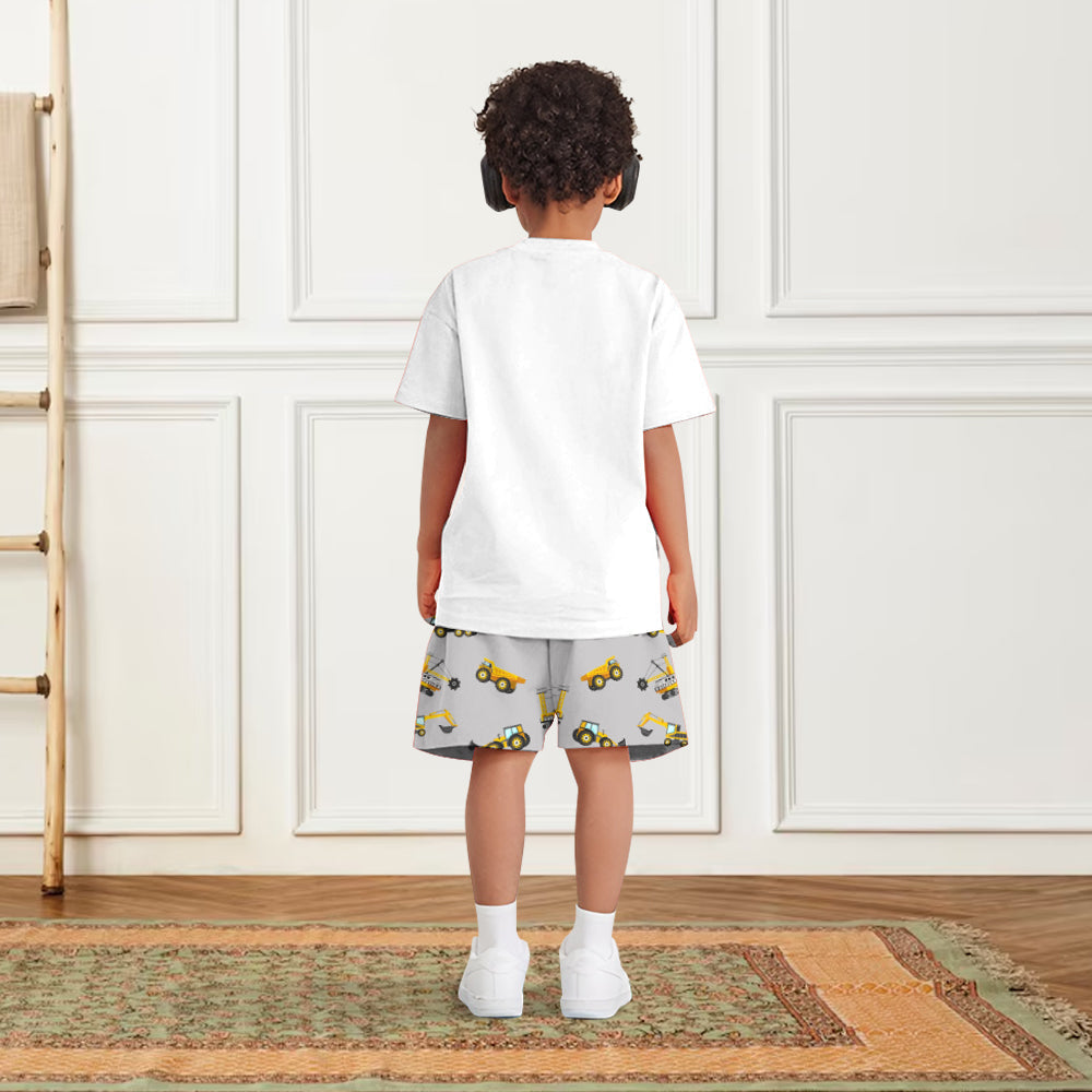 Cool Truck Alphabet - Personalized Kid T-shirt & Shorts