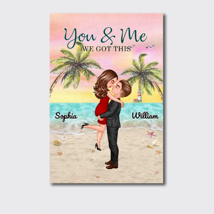 My Missing Piece - Personalized Beach Towel, Wooden Or Acrylic Or LED Plaque, Poster Or Canvas,Wooden Or Acrylic Keychain -  Engraved Design for Him/Her