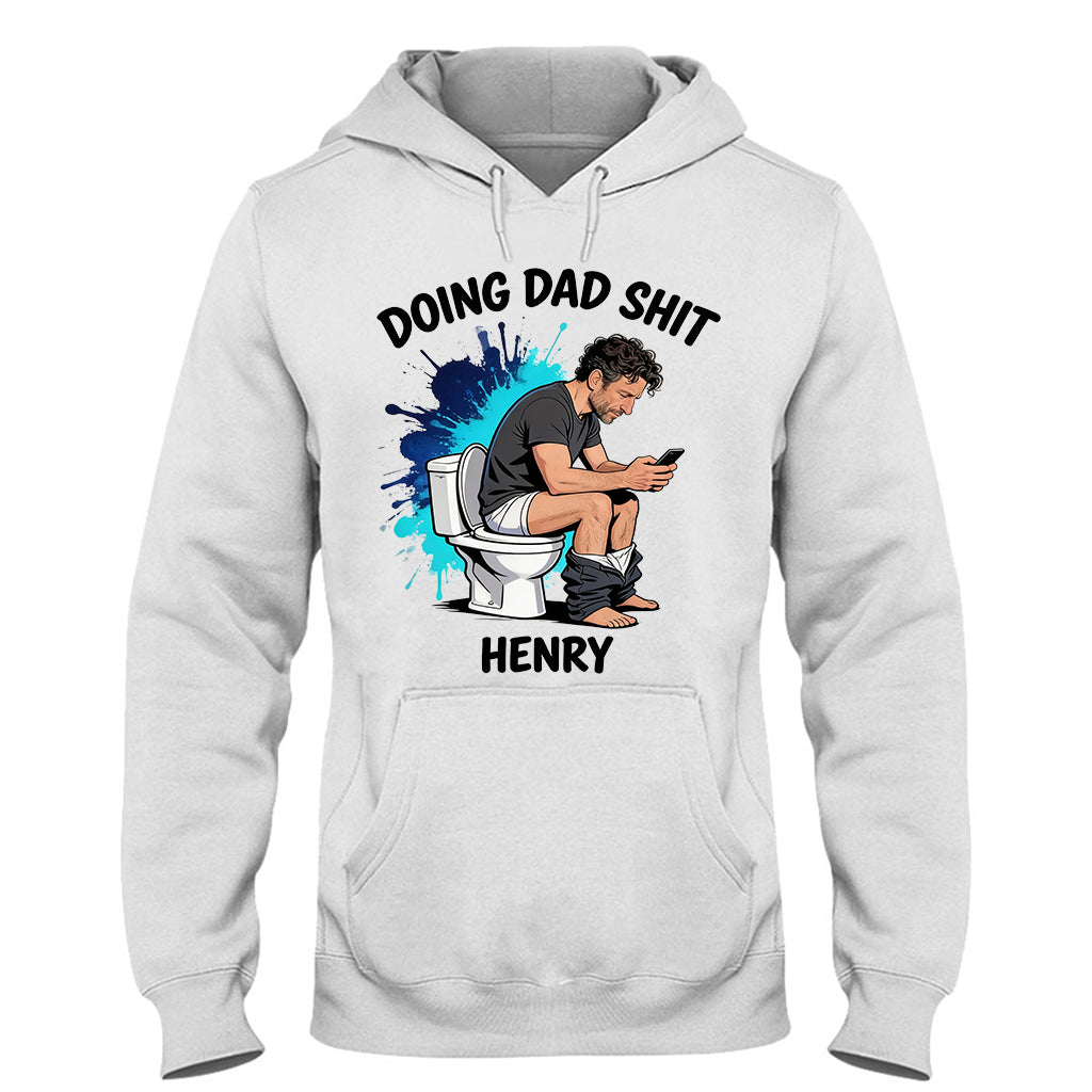 Custom Any Photo Doing Dad Shit - Personalized Father T-shirt And Hoodie