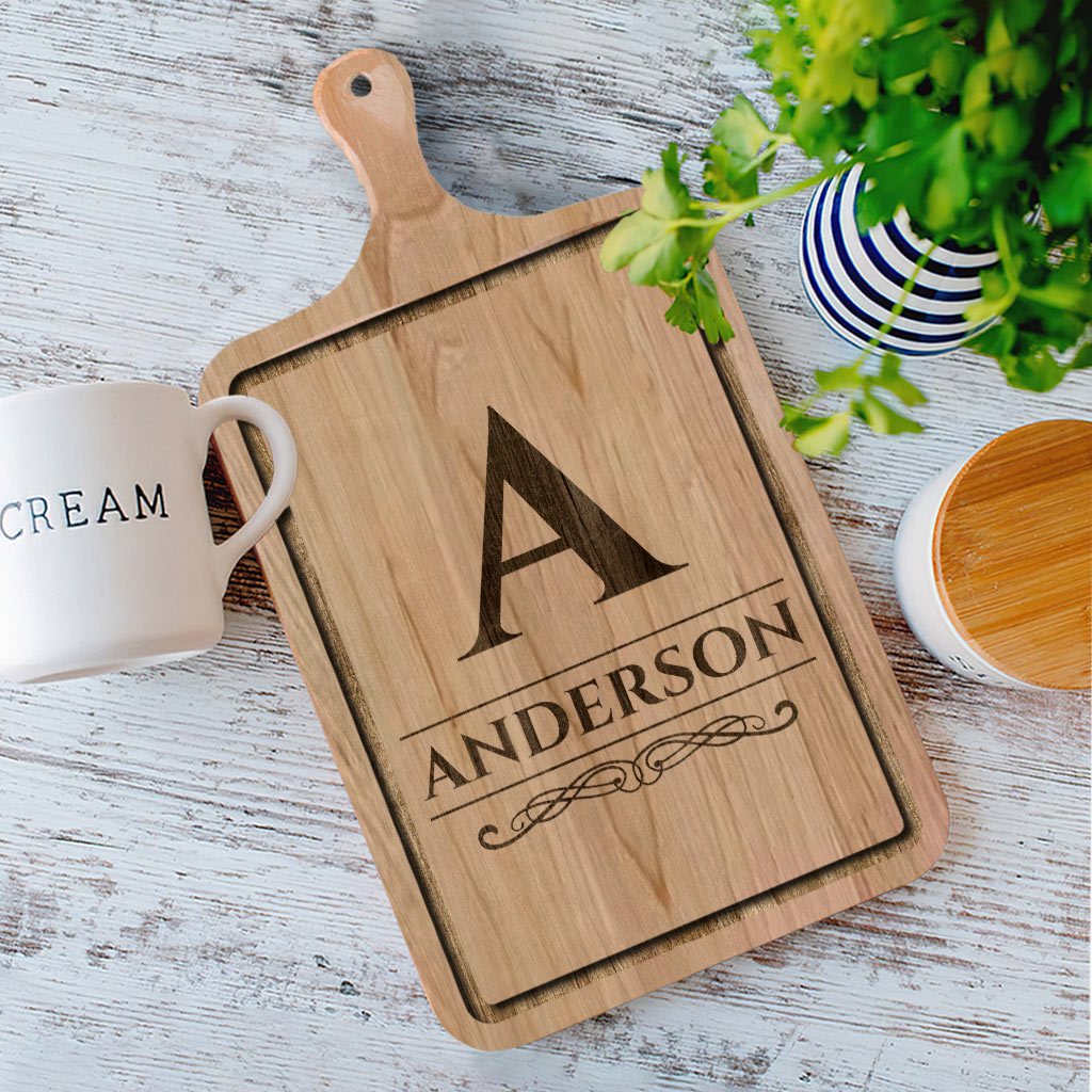Engraved Wood Chopping Board - Personalized Cooking Cutting Board