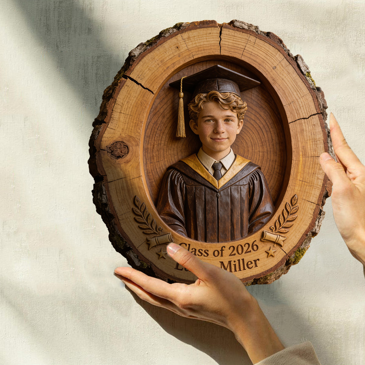 Happy Graduation Gift - Personalized Graduation Custom Shaped Wood Plaque