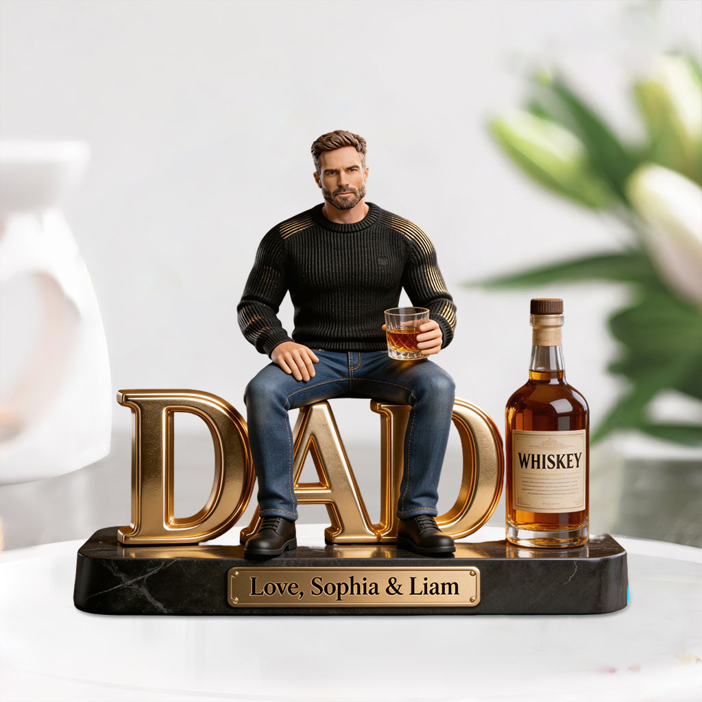 Custom Any Photo, Best Gift For Dad & Grandpa - Personalized Father Custom Shaped Acrylic Plaque