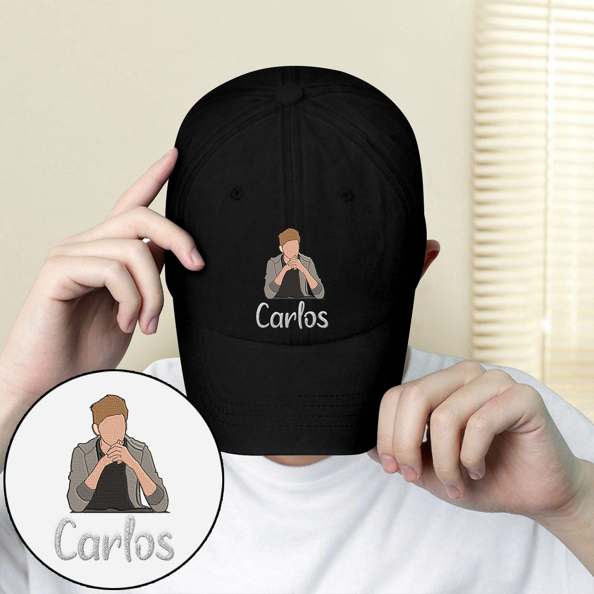 Custom 2D Photo - Personalized Uncle Embroidered Classic Cap