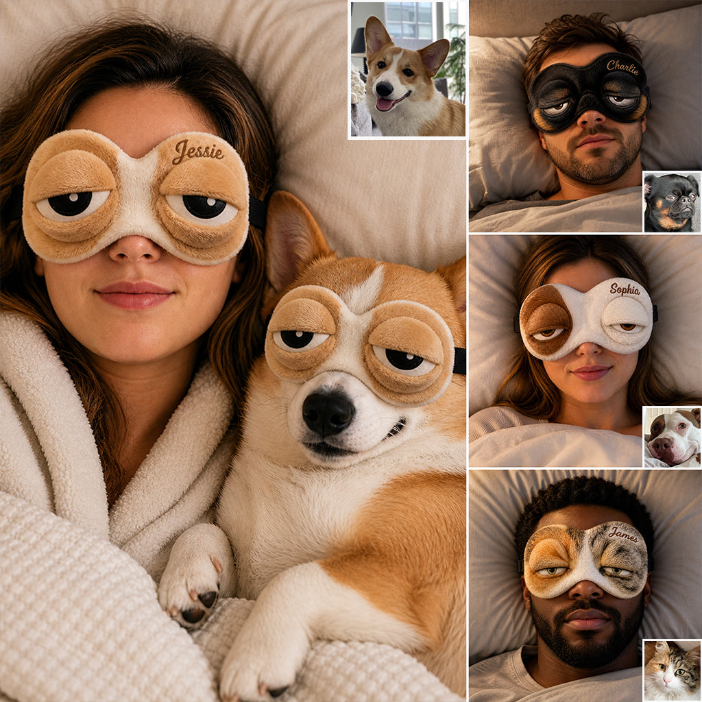 Funny Sleepy Pet - Personalized Dog Cooling Sleep Mask