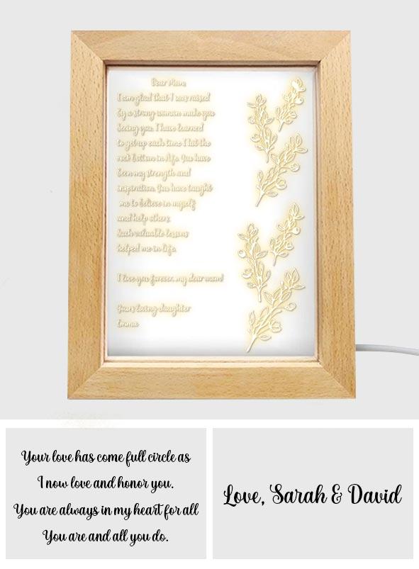 Dear Mom Hand-Written Letter - Personalized Mother Hand-Written Letter Lamp
