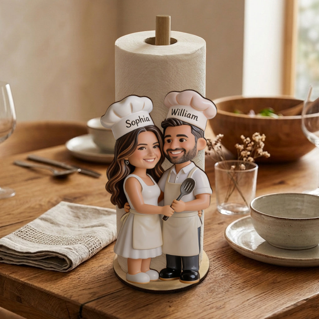 Custom Any Photo - Personalized Couple Paper Towel Stand