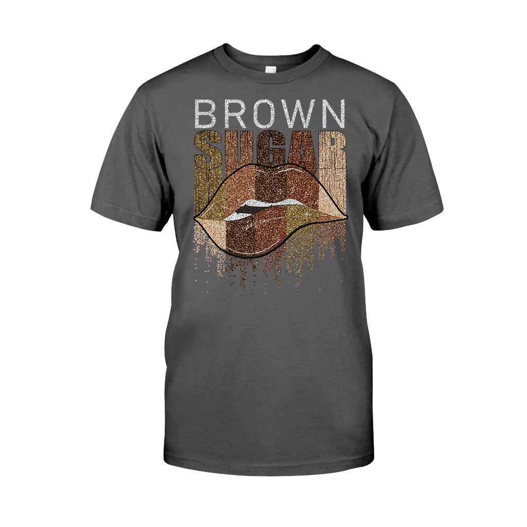 Brown Sugar - African American T-shirt and Hoodie With Faux Glitter Print 1121