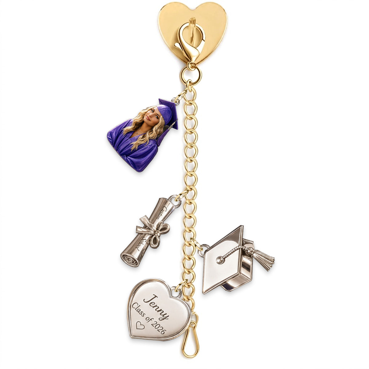 Class Of 2026 - Personalized Graduation Dangling Charms