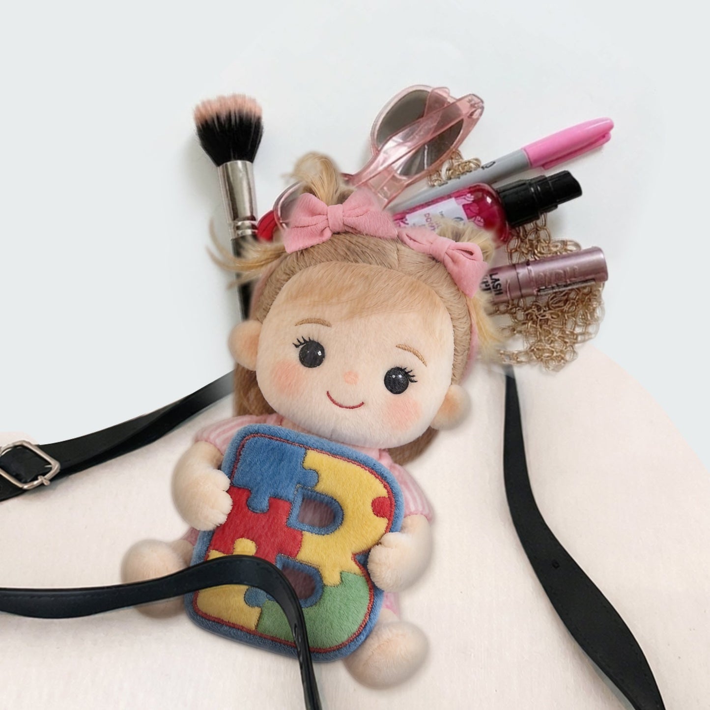 Autism Love Letter - Personalized Autism Awareness Plush Crossbag