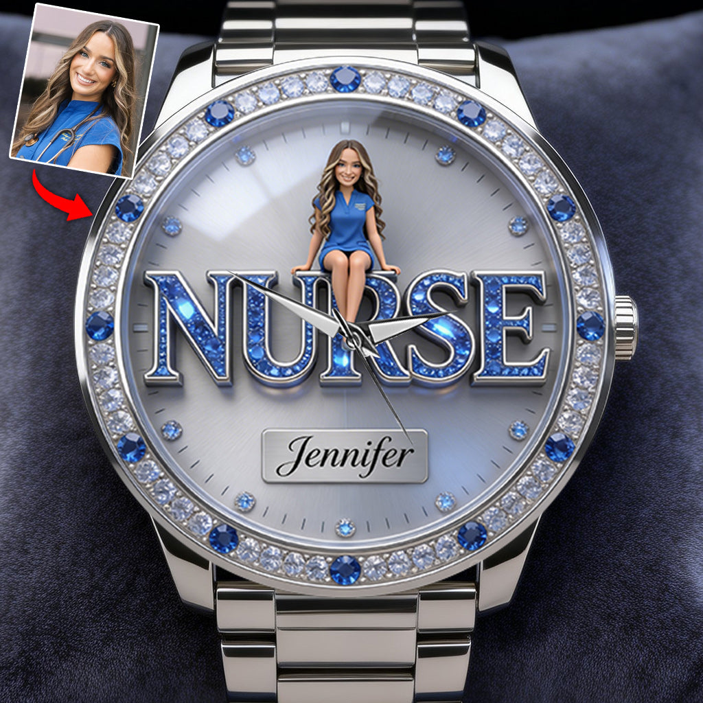 Custom Any Photo - Personalized Nurse Women Hand Watch