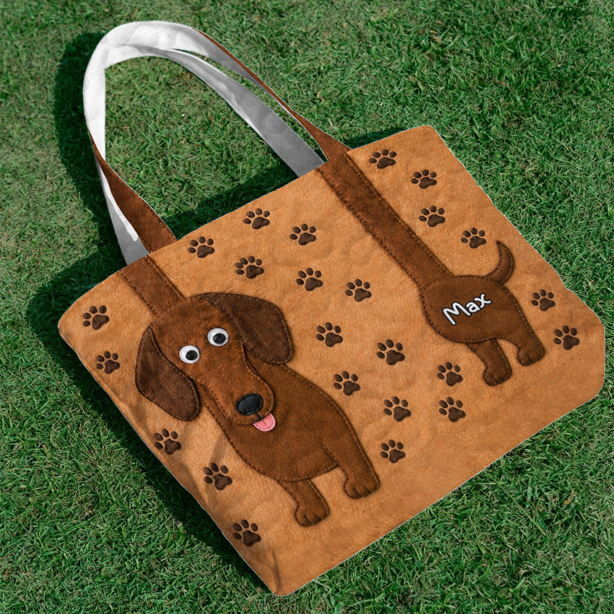 Funny Dog Lovers Gift - Personalized Dog Quilted Tote Bag