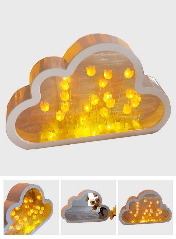 Mirror Flower Light - Photo Crystal Plaque