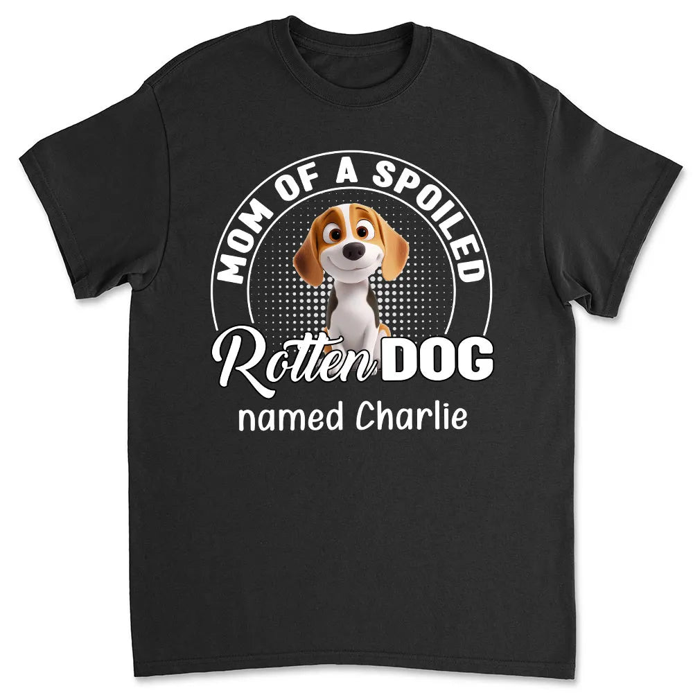 Personalized 'Mom & Spoiled Dog' Tee - Custom Dog Name Gift Shirt