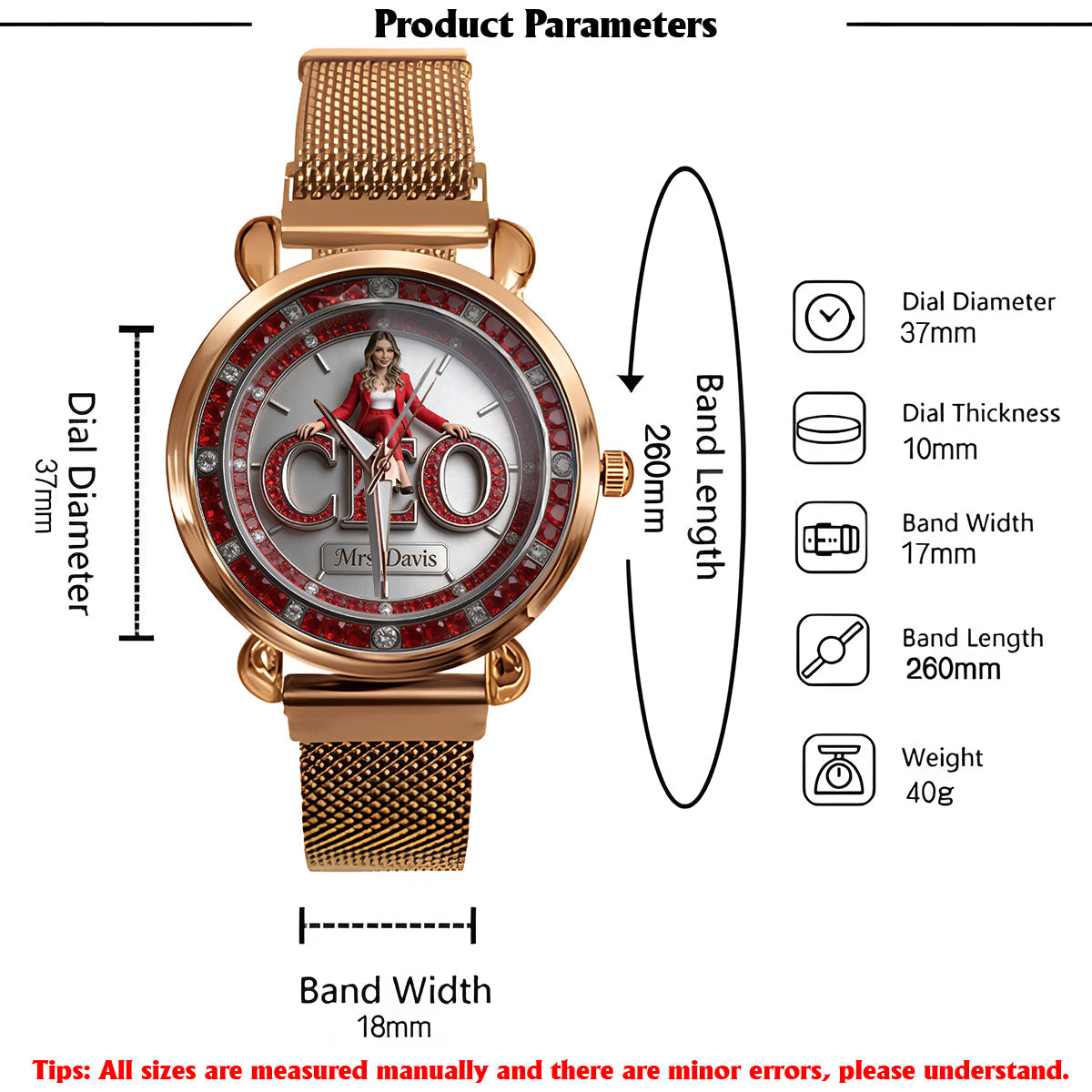 Custom Any Photo - Personalized Colleague Women Hand Watch