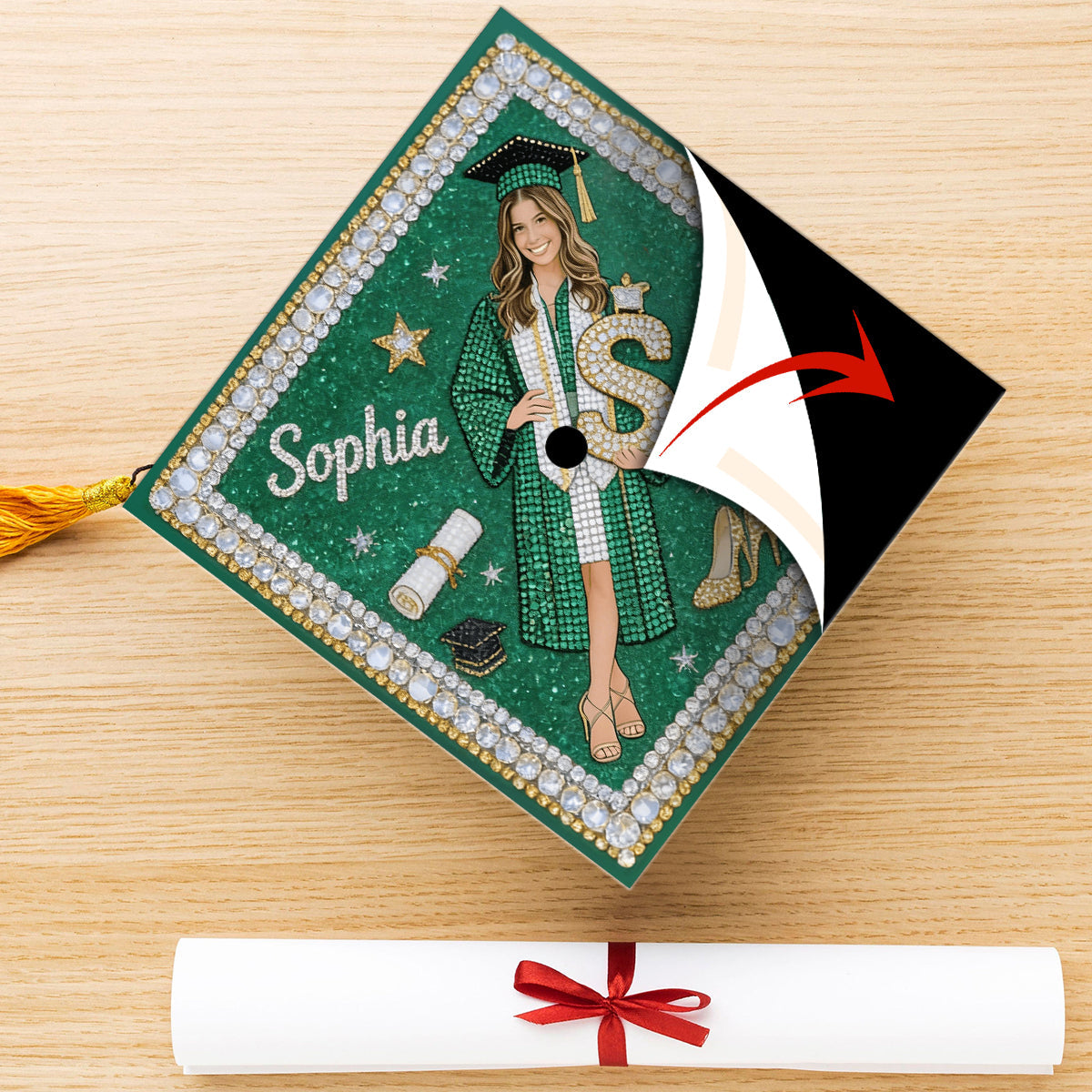 Custom Any Photo - Personalized Graduation Cap Topper