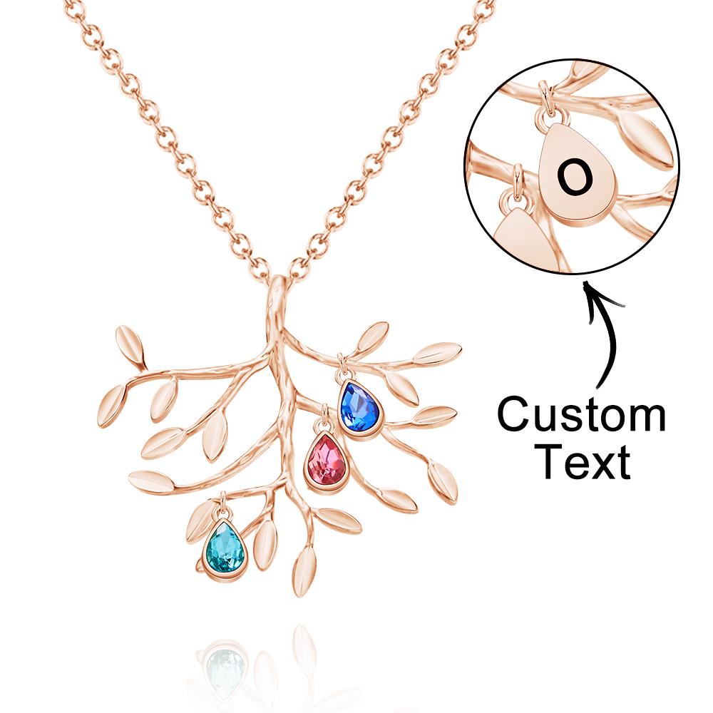 Our Family - Personalized Family Tree Necklace With Birthstone