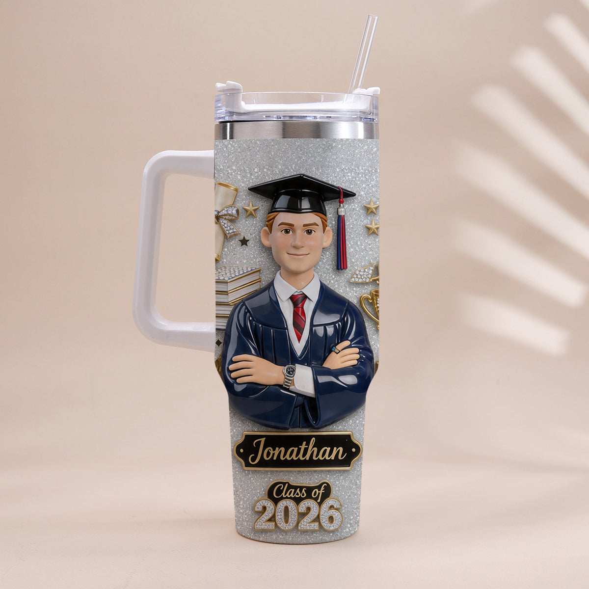 Graduation Girl - Personalized Graduation Tumbler With Handle