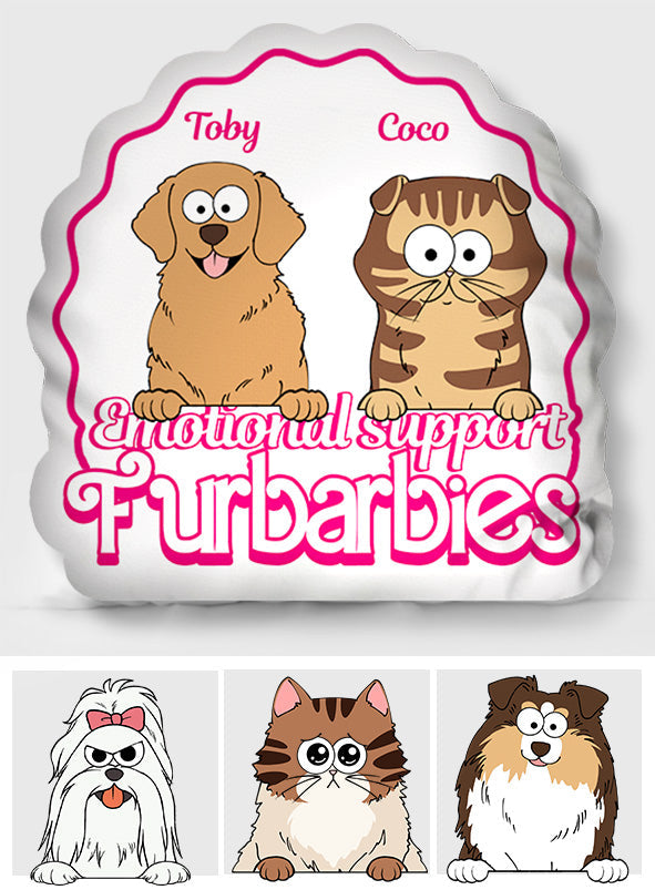 Emotional Support - Gift for dog lovers, cat lover - Personalized Shaped Pillow