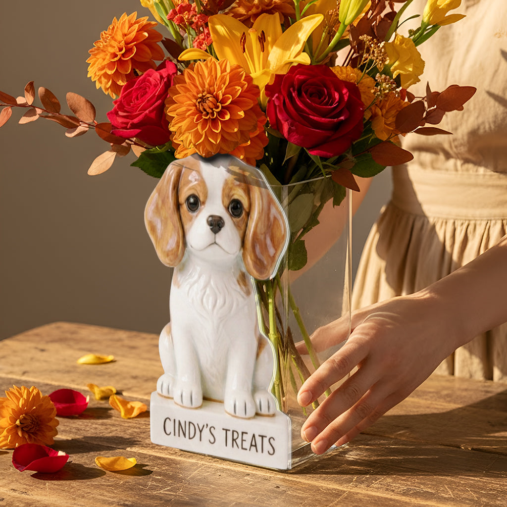 Custom Any Photo Pet Treats - Personalized Dog Acrylic Pot