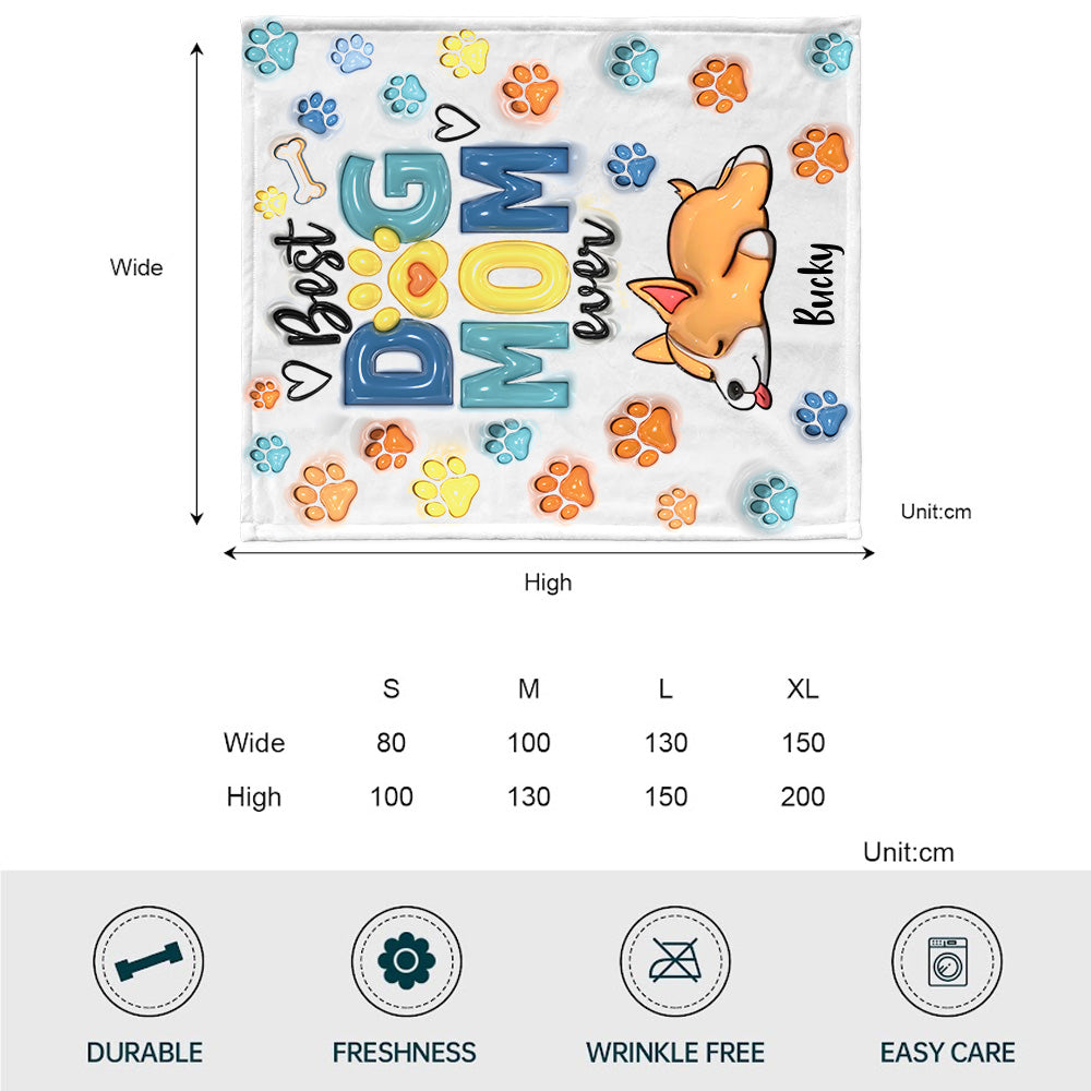 Best Dog Dad/ Mom Ever - Personalized Dog Blanket