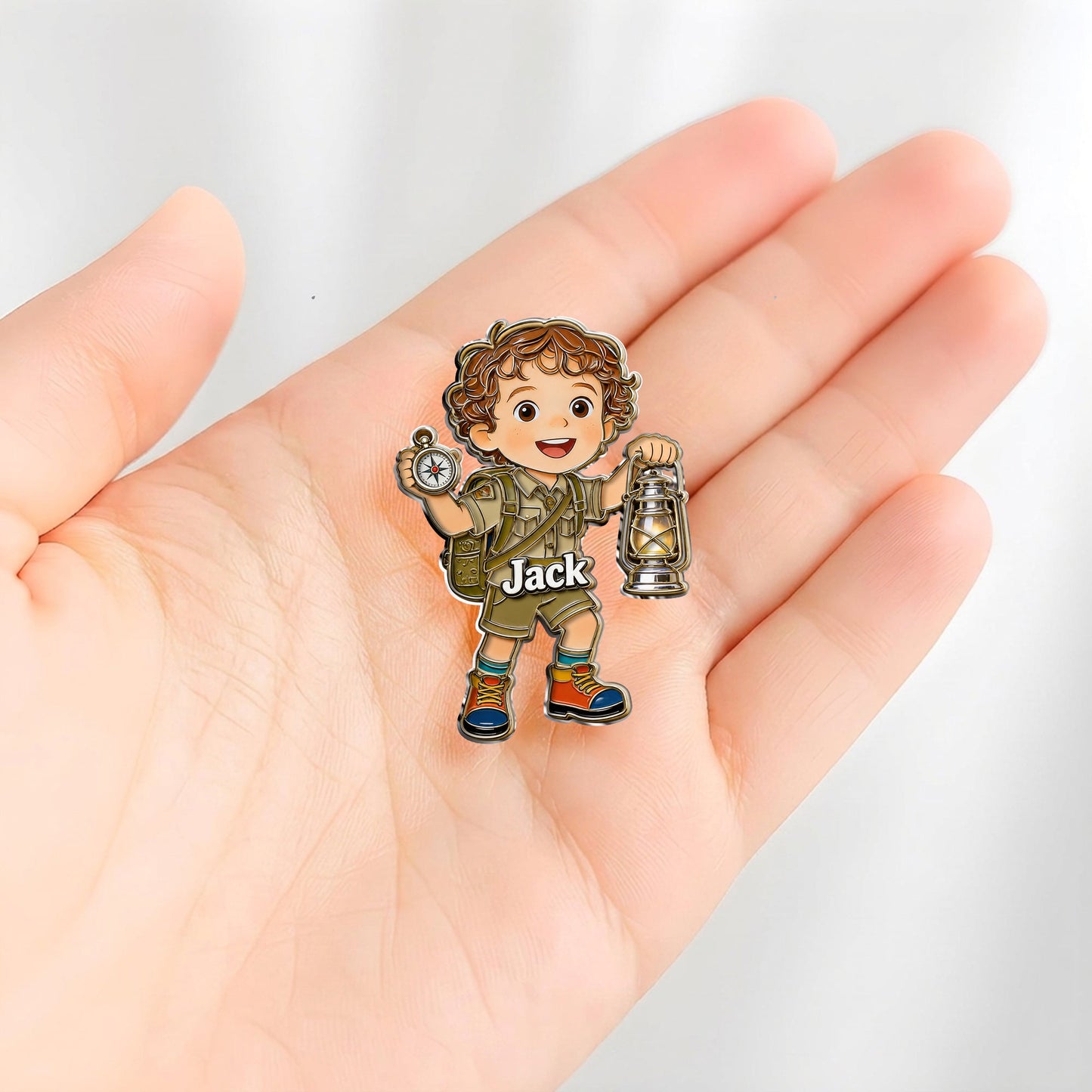 Happy Campers - Personalized Kid 3D Embossed Enamel Pin