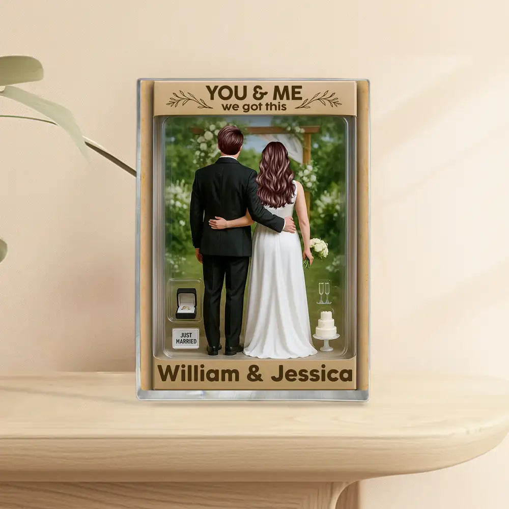 Couple Wedding Garden Plaque, Personalized Bride & Groom Gift